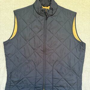 J.Crew Men's Walker Vest Quilted Navy/Camel  Size L